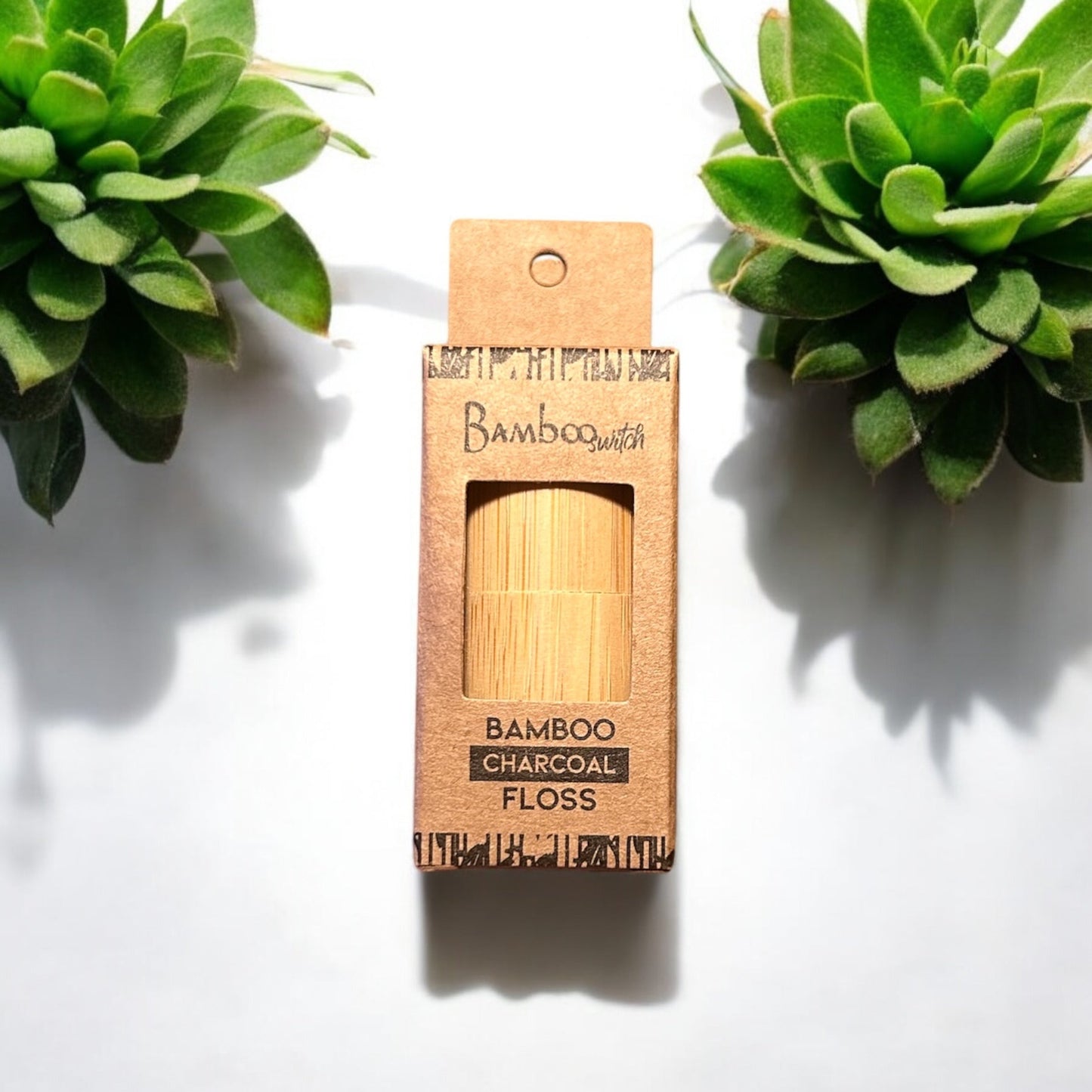 Bamboo Floss Container + Bamboo Charcoal Floss