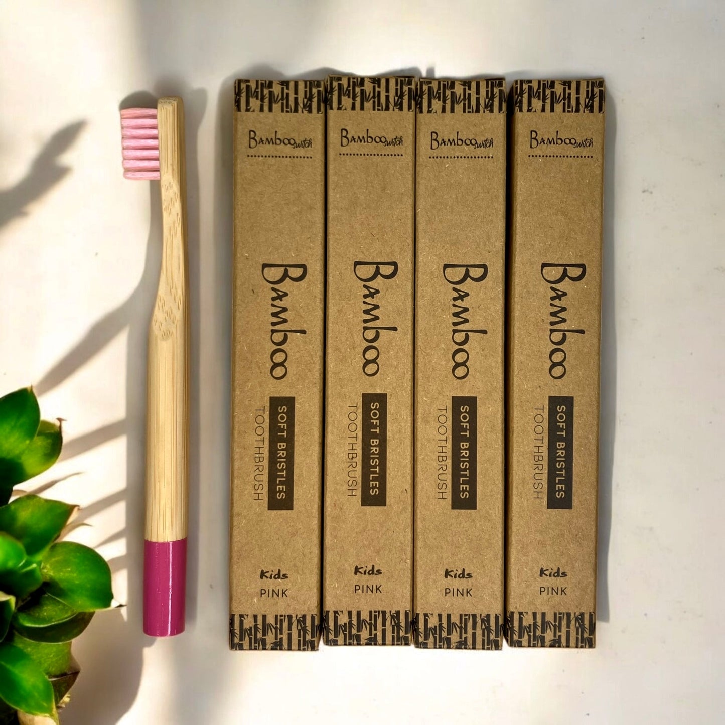 Bamboo Kids Toothbrush | Round Handle