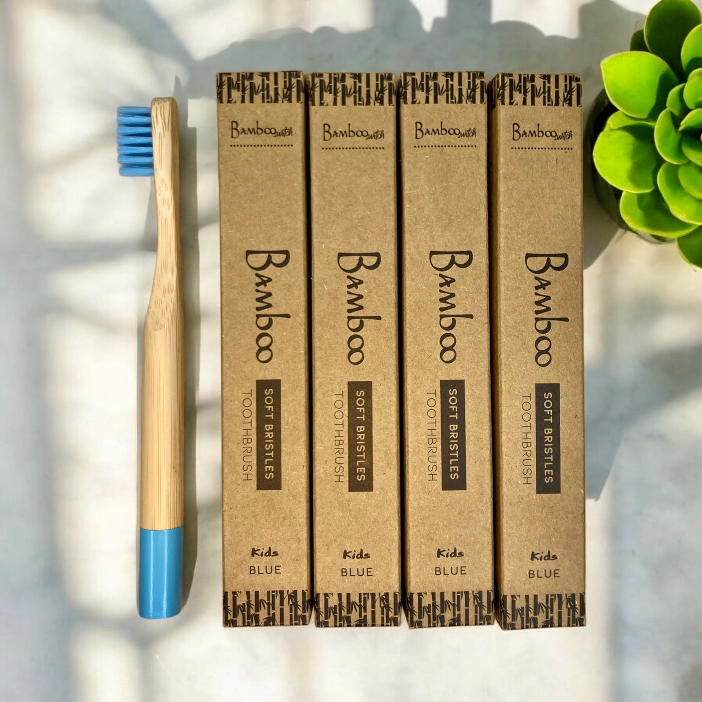 Bamboo Kids Toothbrush | Round Handle