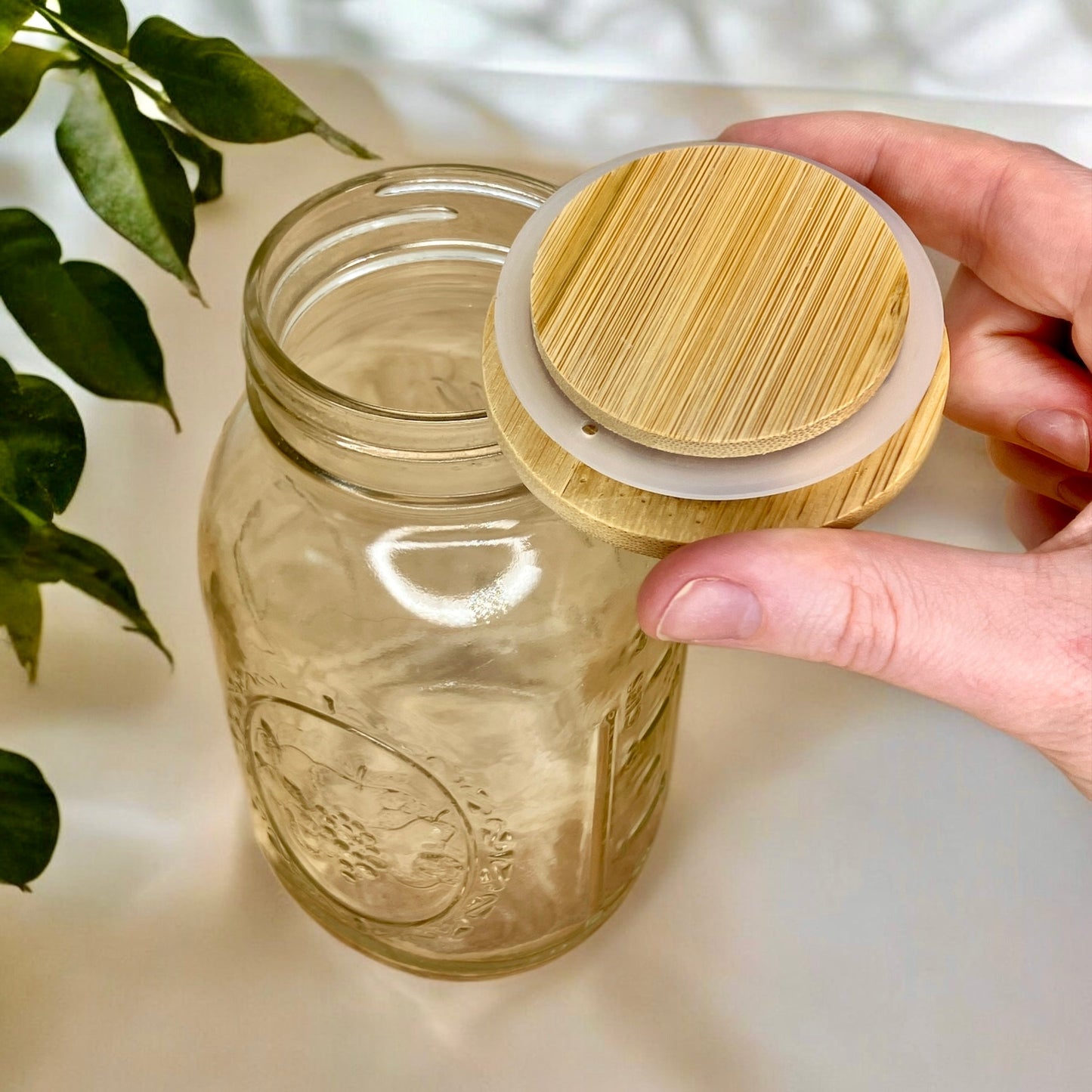 Bamboo Mason Jar Lids