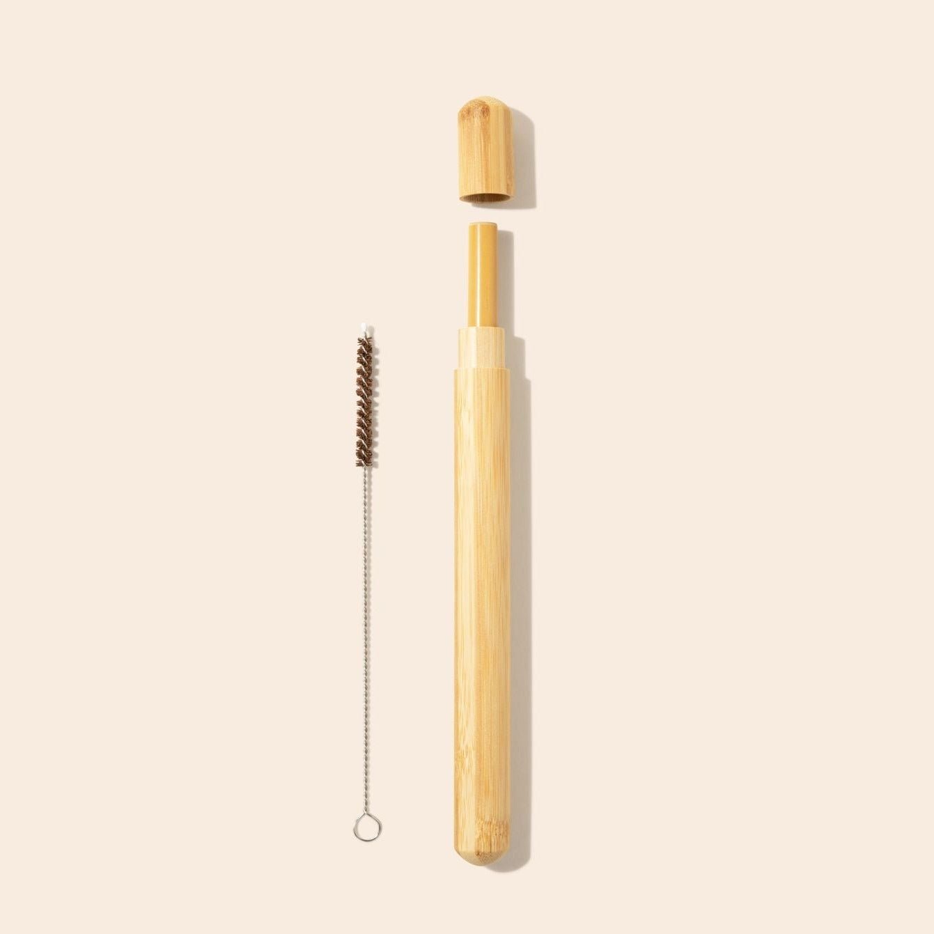 Bamboo Straw Travel Case