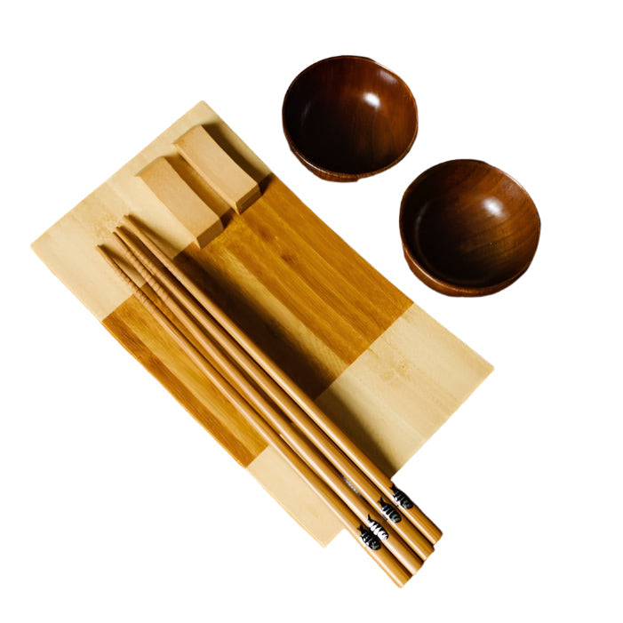 Bamboo Sushi Plate Set