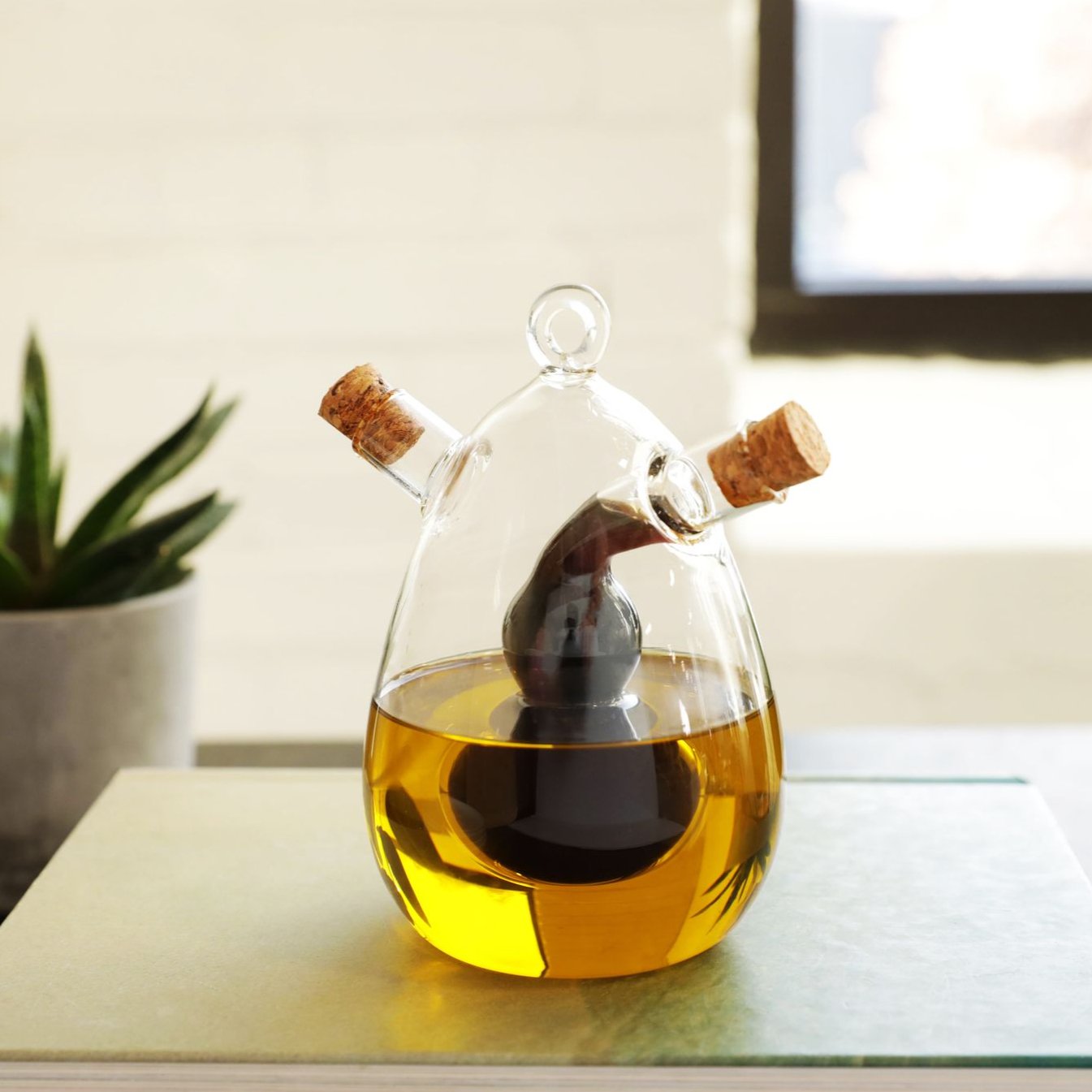Glass Oil and Vinegar Cruet