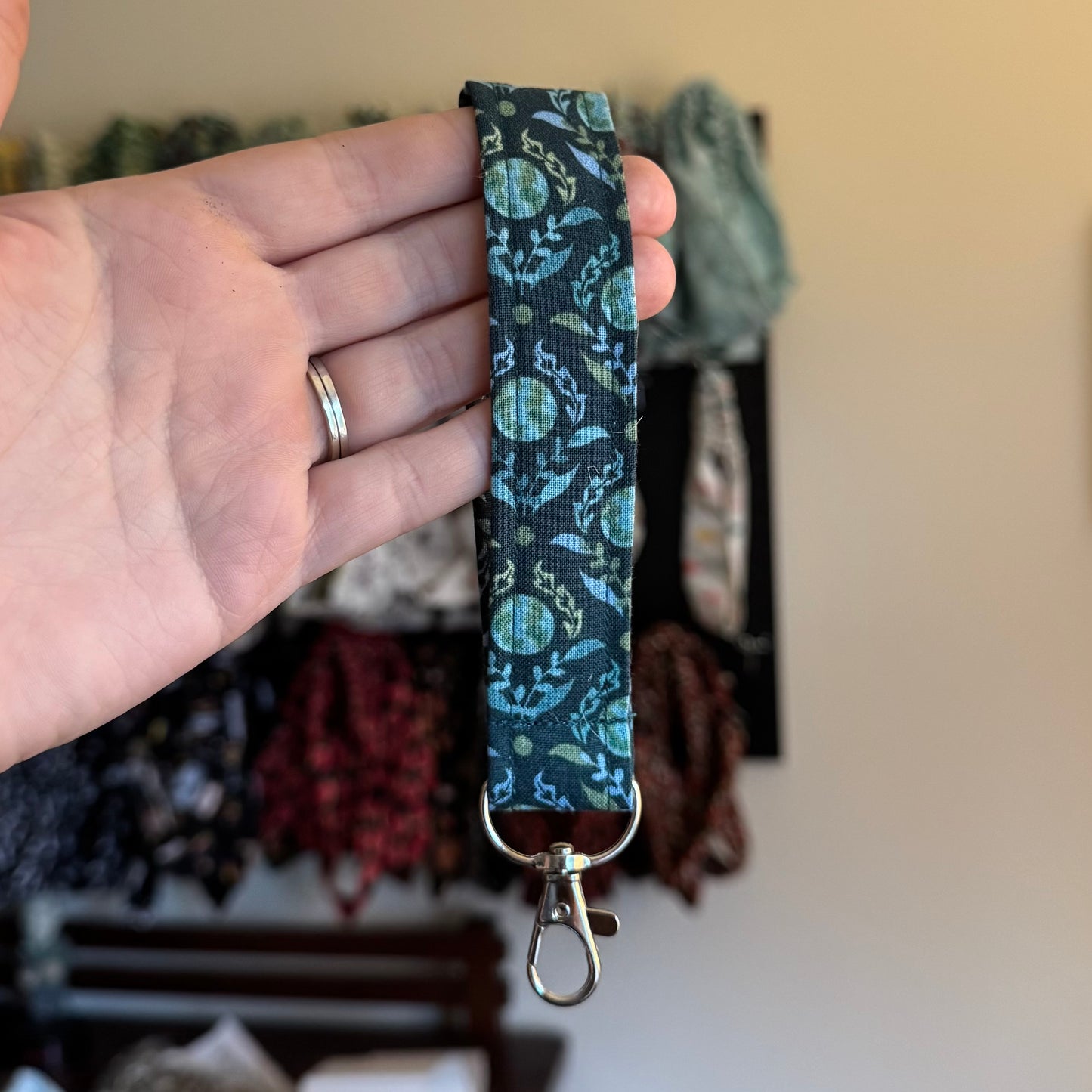 Love The Earth Fabric Keychain Wristlet