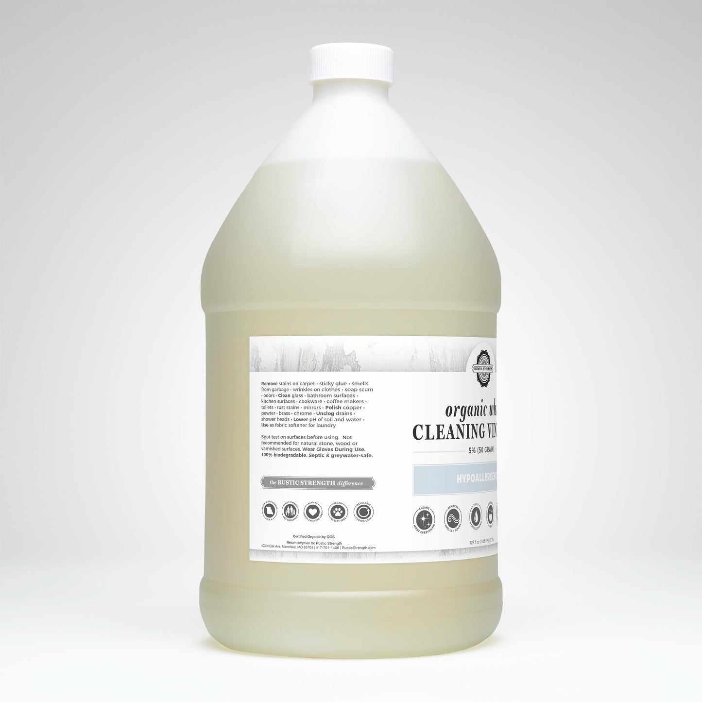 Organic White Cleaning Vinegar | 5% (50 grain)