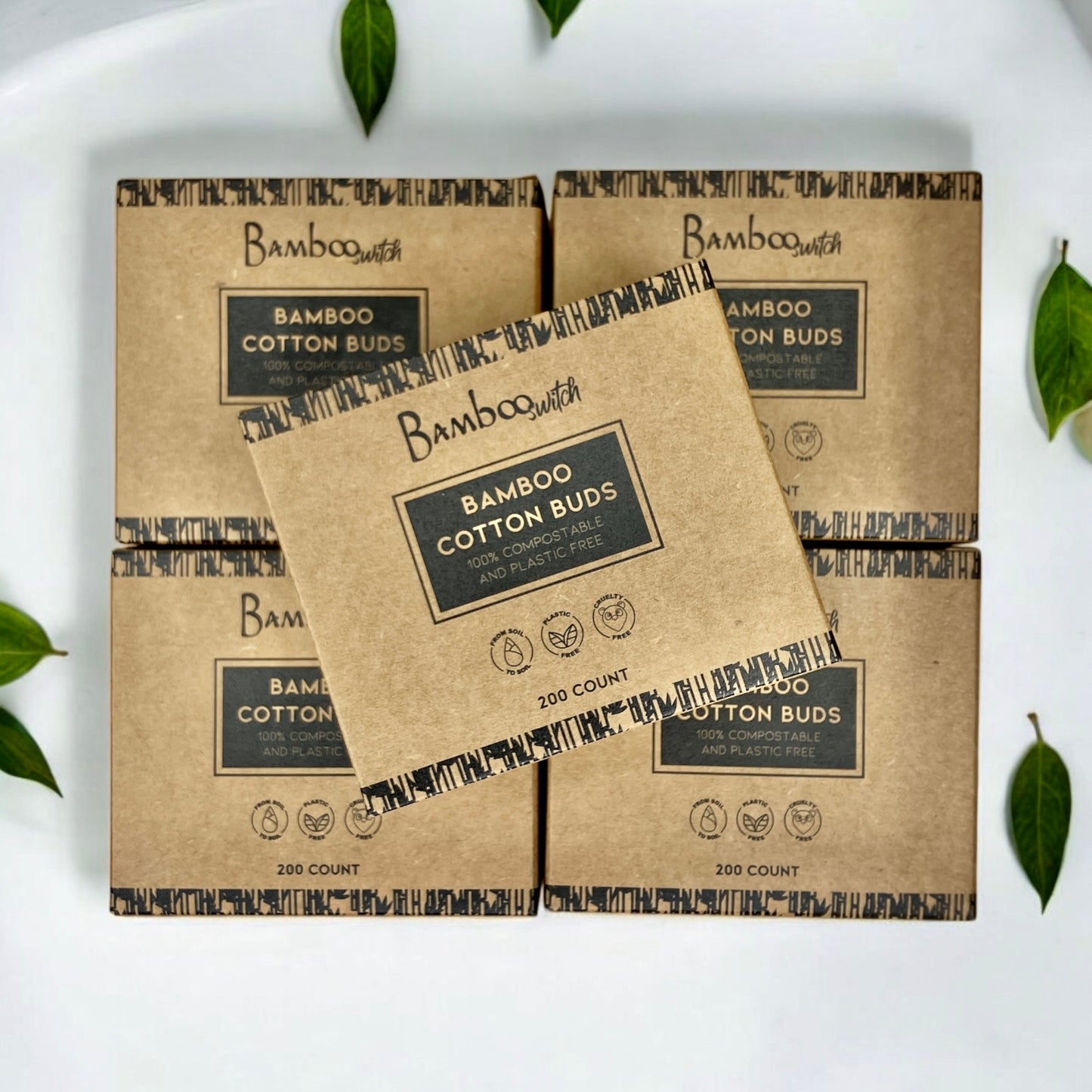Bamboo Cotton Ear Buds | 200 ct