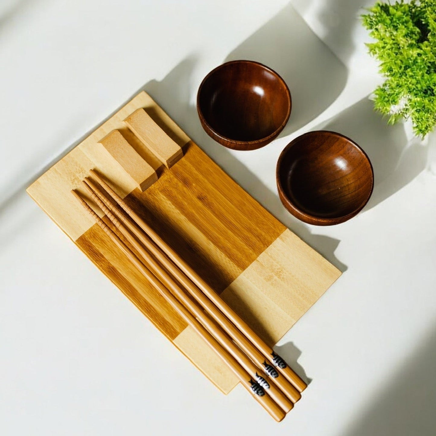 Bamboo Sushi Plate Set