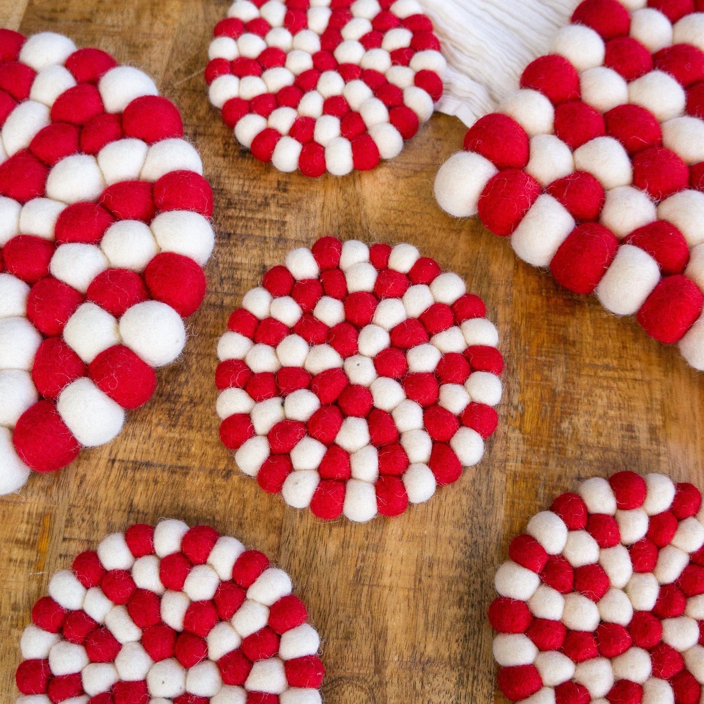 Candy Cane Eco Coasters & Trivet