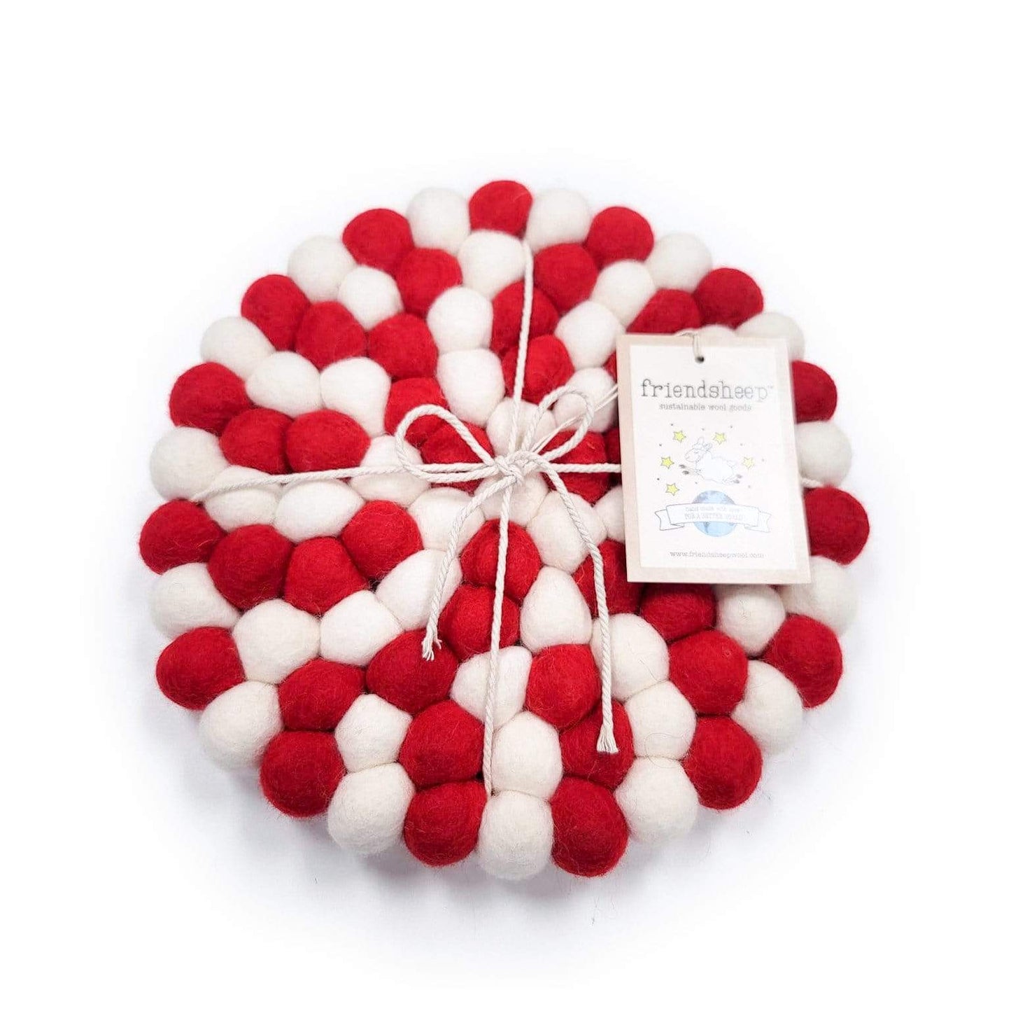 Candy Cane Eco Coasters & Trivet