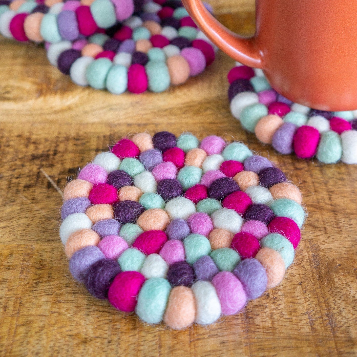 Macarons Eco Coasters & Trivet