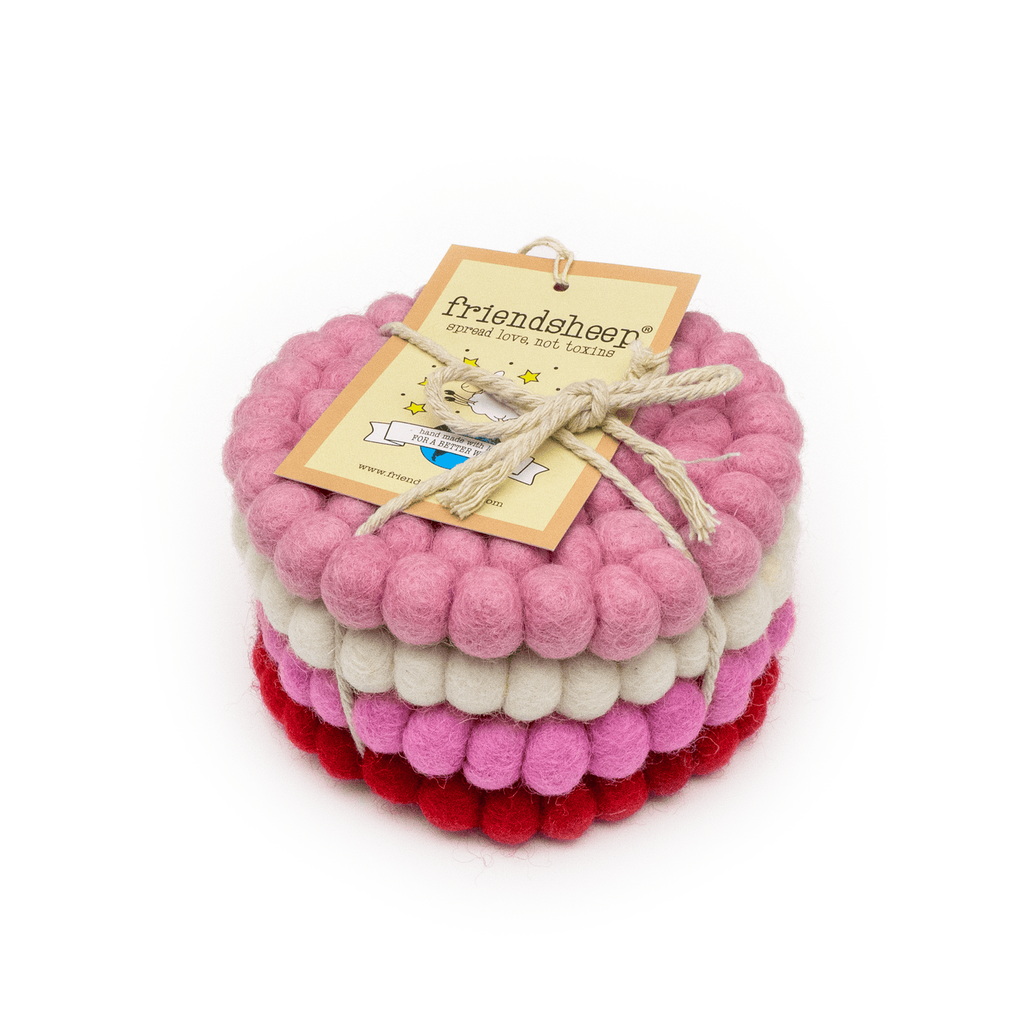 Pink Valentine's Eco Coasters