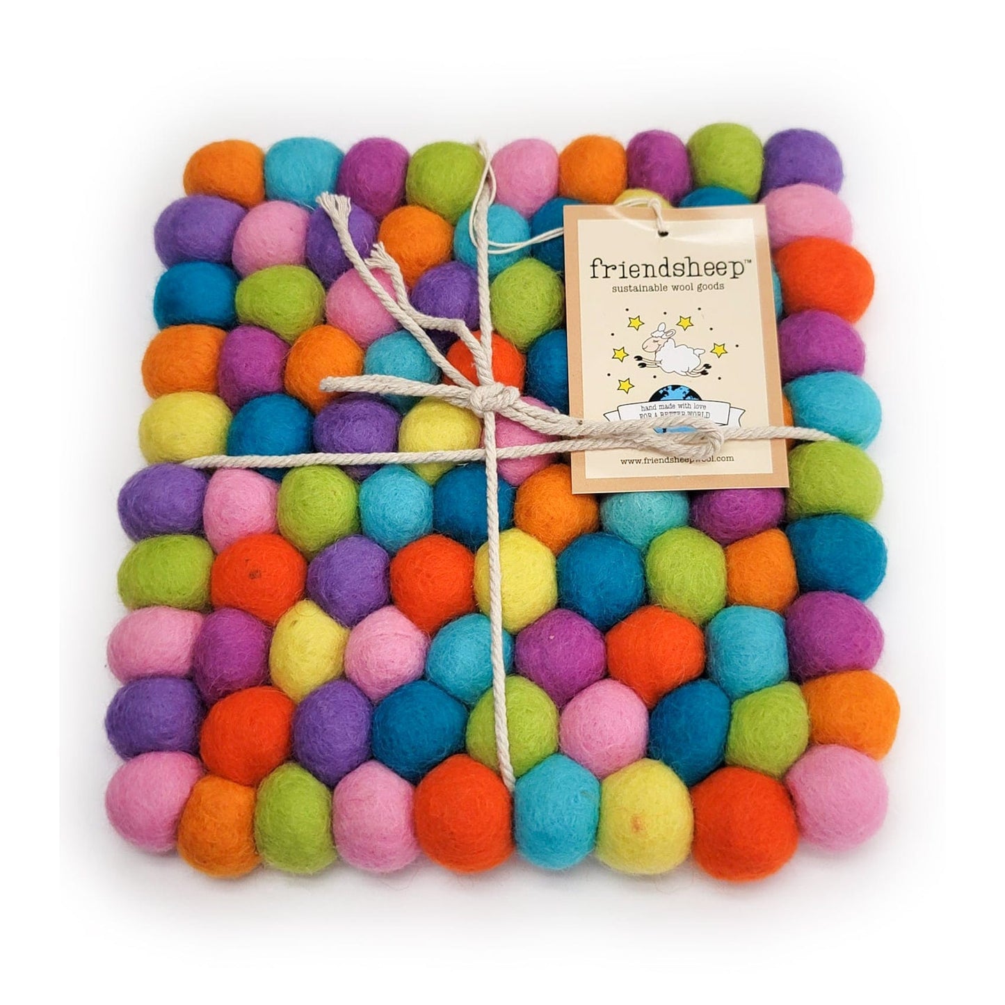 Shiny Happy Rainbow Eco Coasters & Trivet