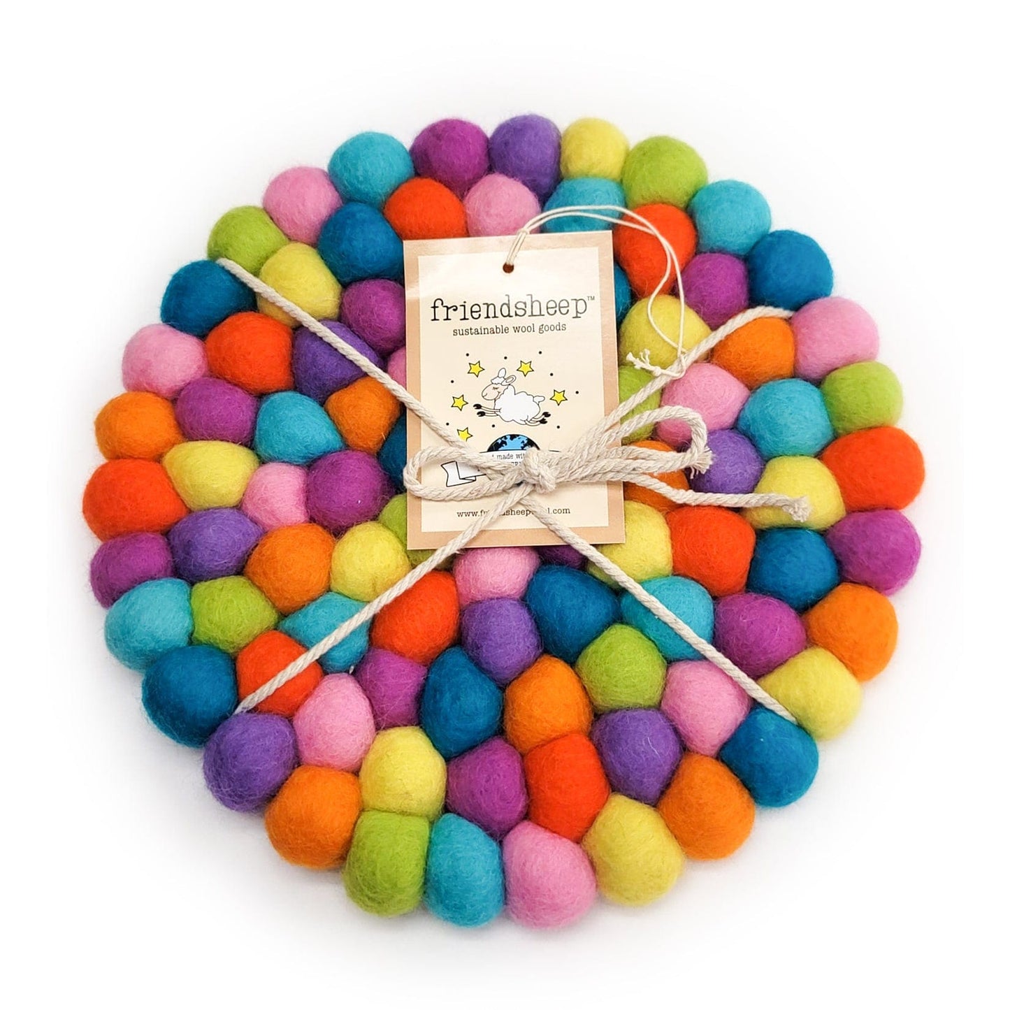 Shiny Happy Rainbow Eco Coasters & Trivet