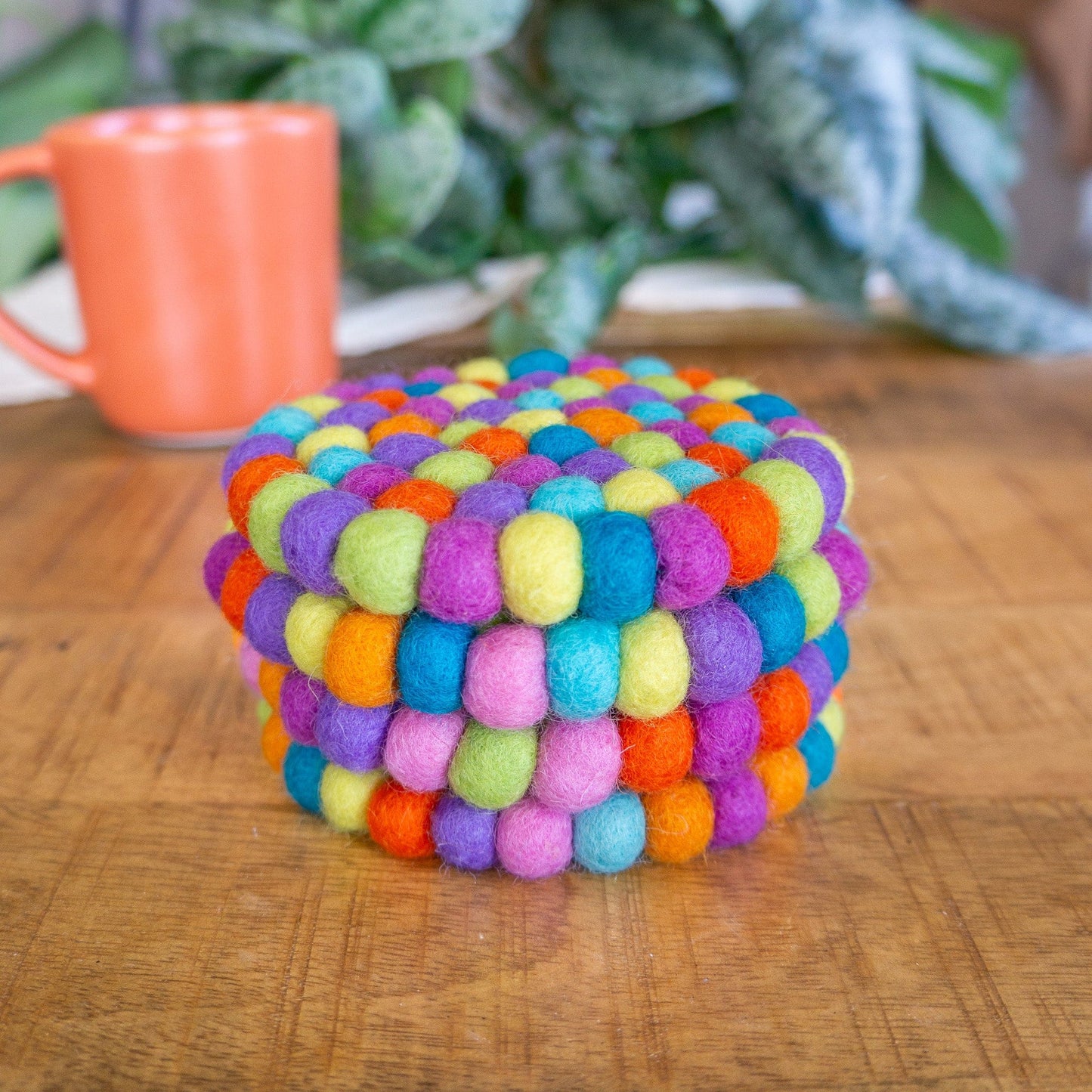 Shiny Happy Rainbow Eco Coasters & Trivet