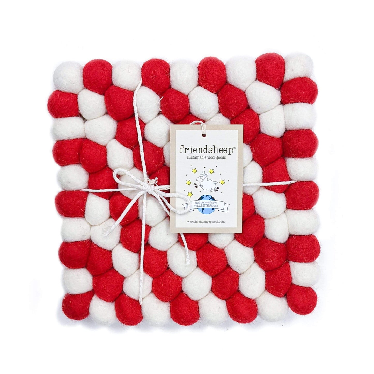 Candy Cane Eco Coasters & Trivet