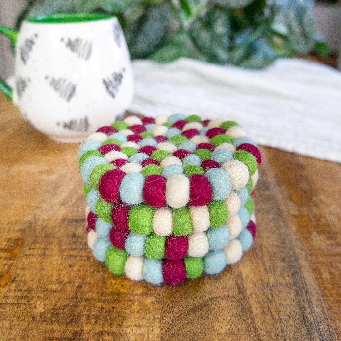 Yuletide Eco Coasters & Trivet