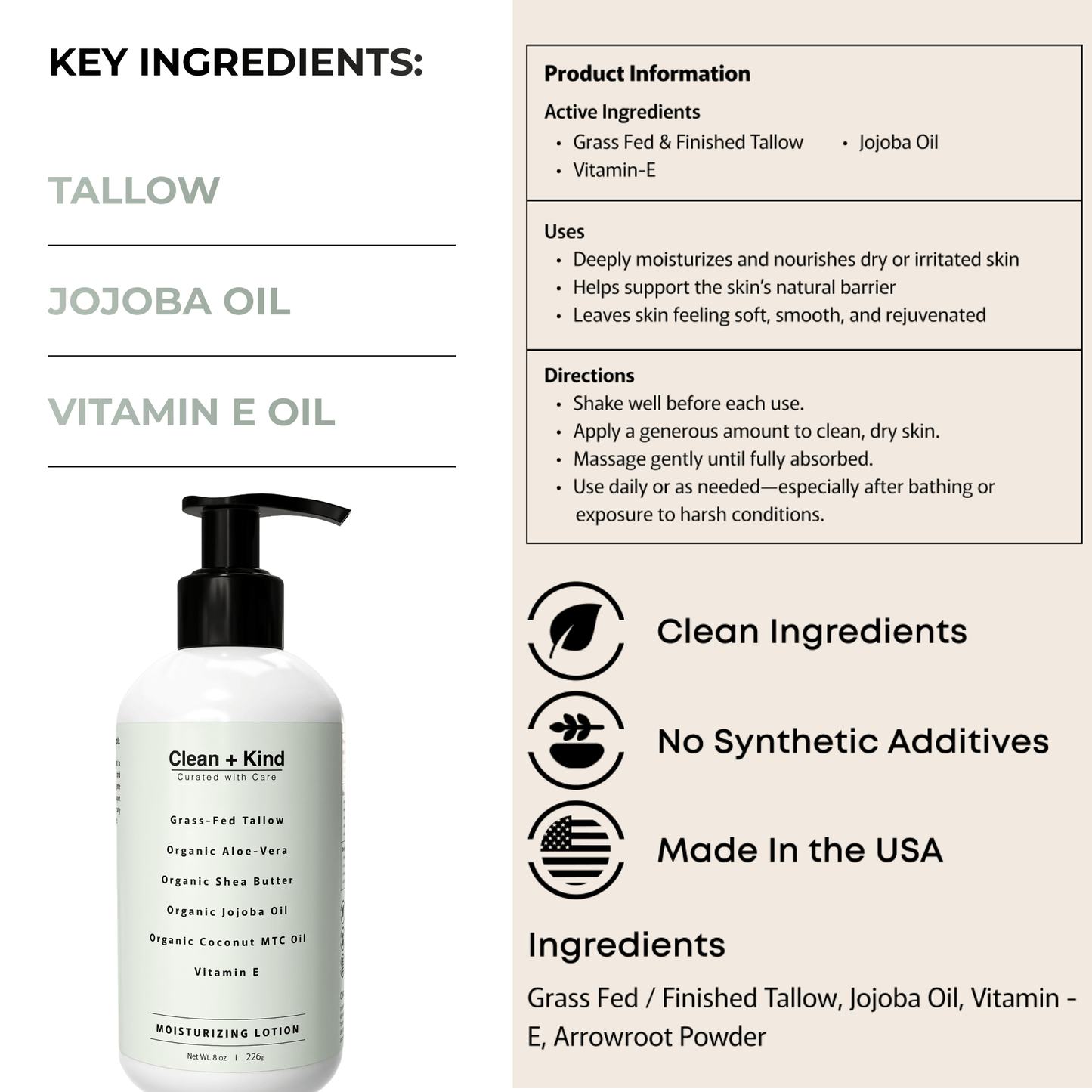 Tallow Lotion